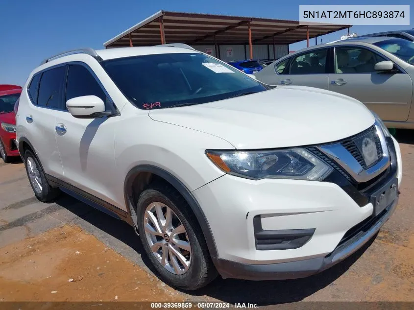 2017 Nissan Rogue Sv VIN: 5N1AT2MT6HC893874 Lot: 39369859