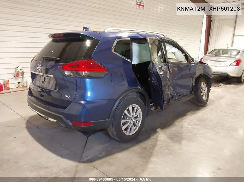 2017 Nissan Rogue Sv VIN: KNMAT2MTXHP501203 Lot: 39400685