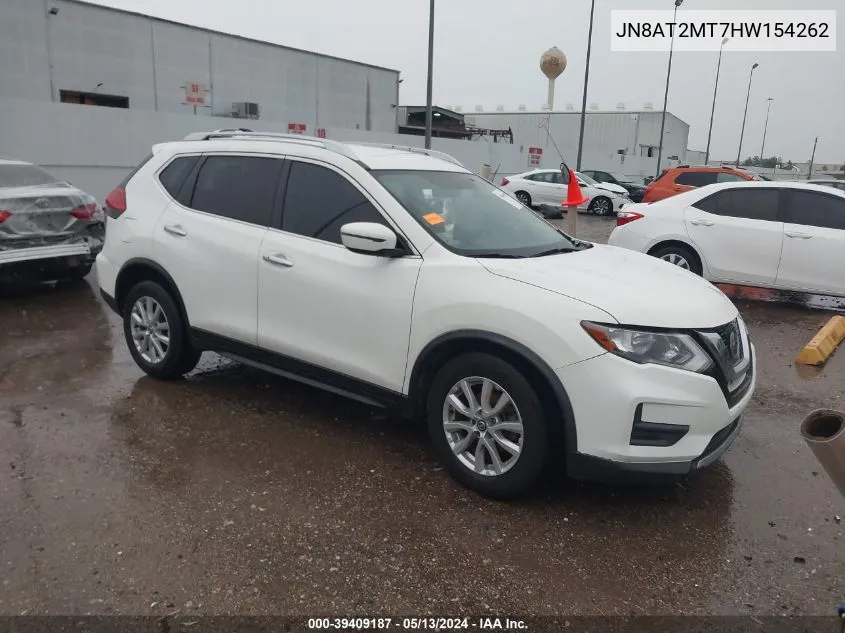 2017 Nissan Rogue Sv VIN: JN8AT2MT7HW154262 Lot: 39409187