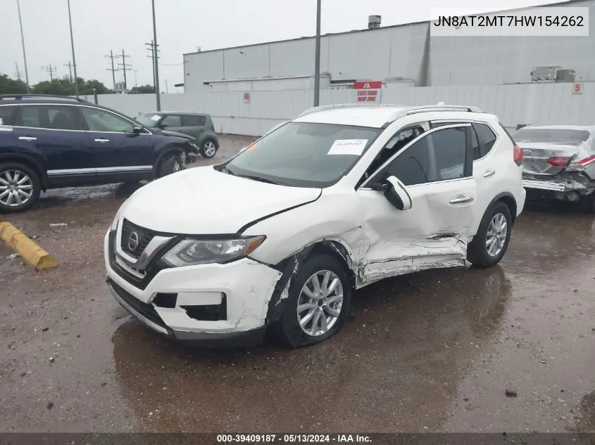 2017 Nissan Rogue Sv VIN: JN8AT2MT7HW154262 Lot: 39409187