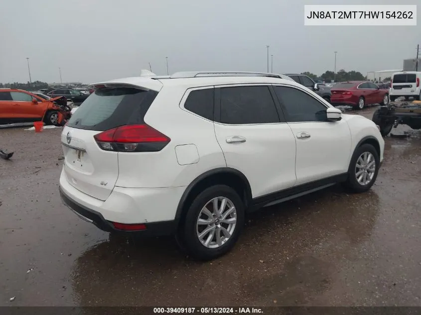 2017 Nissan Rogue Sv VIN: JN8AT2MT7HW154262 Lot: 39409187