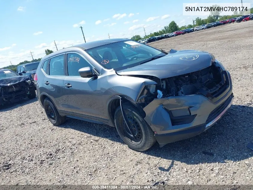 2017 Nissan Rogue S VIN: 5N1AT2MV4HC789174 Lot: 39411384