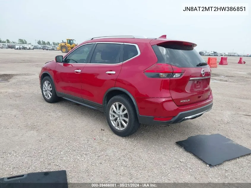 JN8AT2MT2HW386851 2017 Nissan Rogue Sv