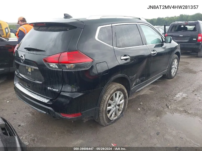 JN8AT2MV4HW281357 2017 Nissan Rogue Sv