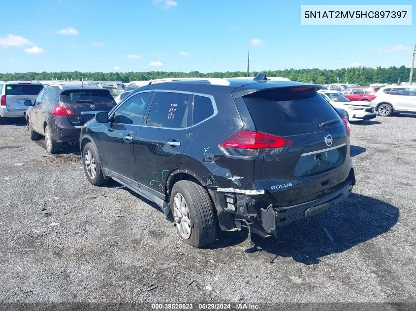 2017 Nissan Rogue Sv VIN: 5N1AT2MV5HC897397 Lot: 39528623