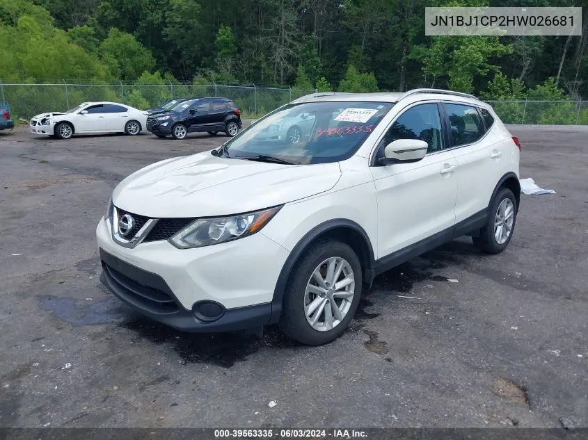 2017 Nissan Rogue Sport Sv VIN: JN1BJ1CP2HW026681 Lot: 39563335