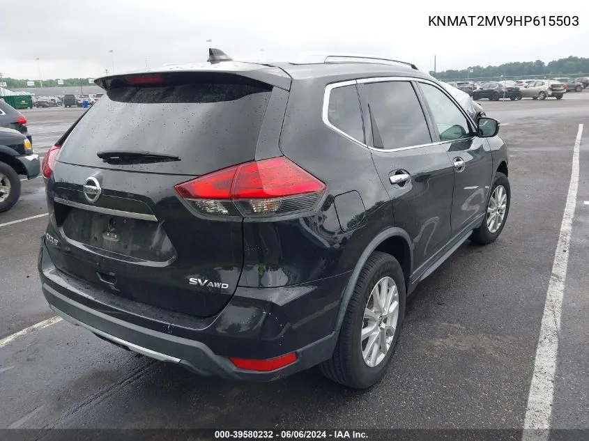 2017 Nissan Rogue Sv VIN: KNMAT2MV9HP615503 Lot: 39580232