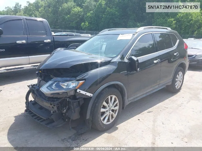 2017 Nissan Rogue Sv VIN: 5N1AT2MV1HC747870 Lot: 39581939