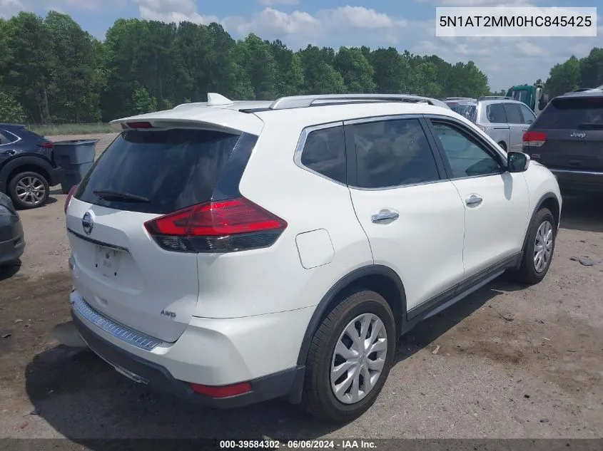 2017 Nissan Rogue S VIN: 5N1AT2MM0HC845425 Lot: 39584302