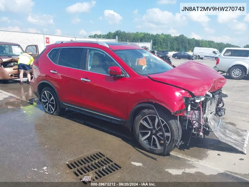 2017 Nissan Rogue Sl VIN: JN8AT2MV9HW270743 Lot: 39673212