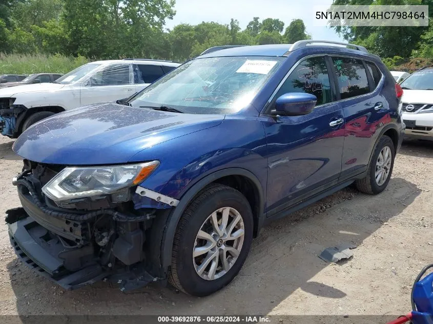 2017 Nissan Rogue Sv VIN: 5N1AT2MM4HC798464 Lot: 39692876