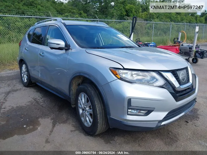 2017 Nissan Rogue Sv VIN: KNMAT2MT4HP597247 Lot: 39693754