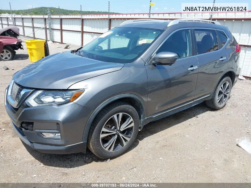 2017 Nissan Rogue Sl VIN: JN8AT2MV8HW261824 Lot: 39707193