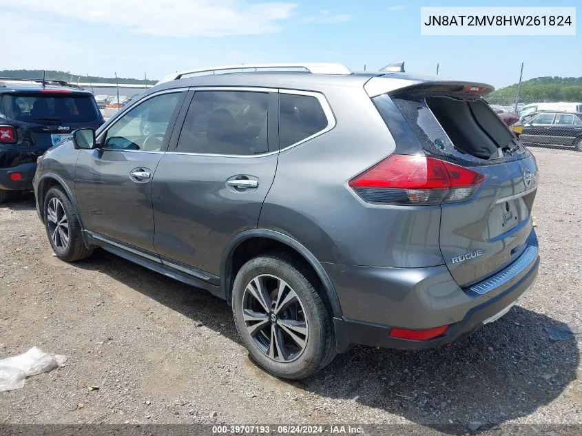 2017 Nissan Rogue Sl VIN: JN8AT2MV8HW261824 Lot: 39707193