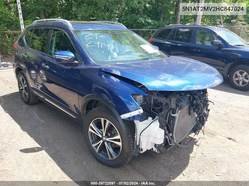 2017 Nissan Rogue Sl VIN: 5N1AT2MV2HC847024 Lot: 39722097