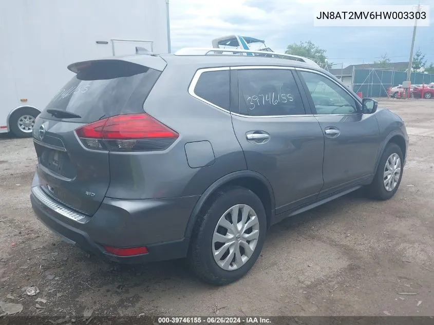 JN8AT2MV6HW003303 2017 Nissan Rogue S