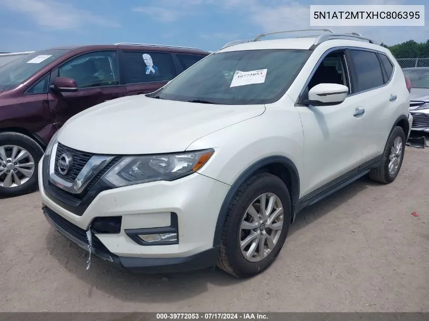 5N1AT2MTXHC806395 2017 Nissan Rogue S/Sl/Sv