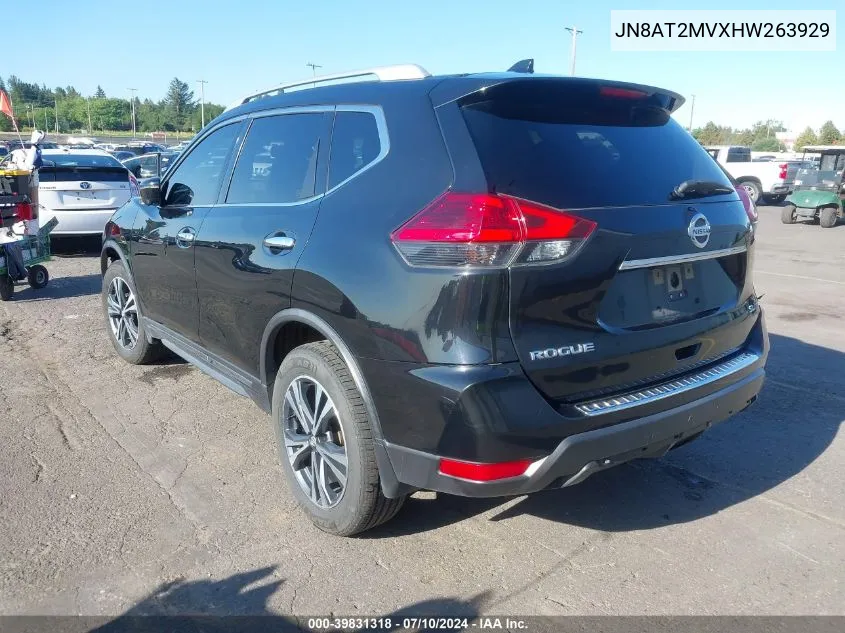 2017 Nissan Rogue Sl VIN: JN8AT2MVXHW263929 Lot: 39831318