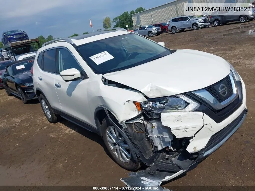 2017 Nissan Rogue Sv VIN: JN8AT2MV3HW283522 Lot: 39837114