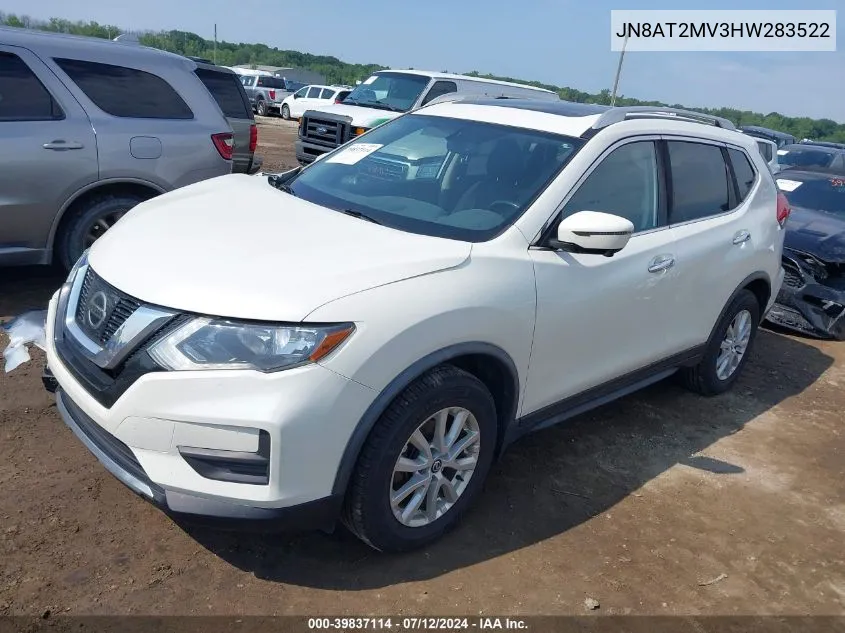 JN8AT2MV3HW283522 2017 Nissan Rogue Sv