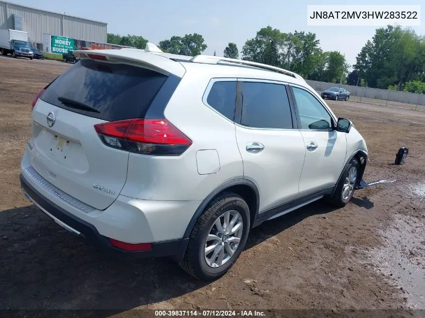 2017 Nissan Rogue Sv VIN: JN8AT2MV3HW283522 Lot: 39837114