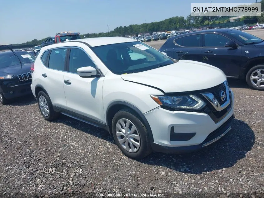 5N1AT2MTXHC778999 2017 Nissan Rogue S/Sl/Sv