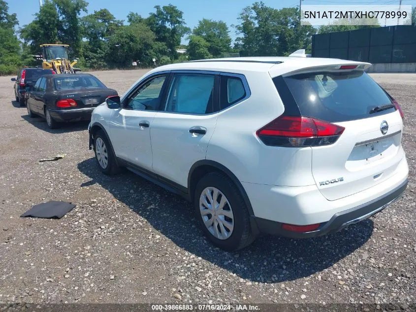 5N1AT2MTXHC778999 2017 Nissan Rogue S/Sl/Sv