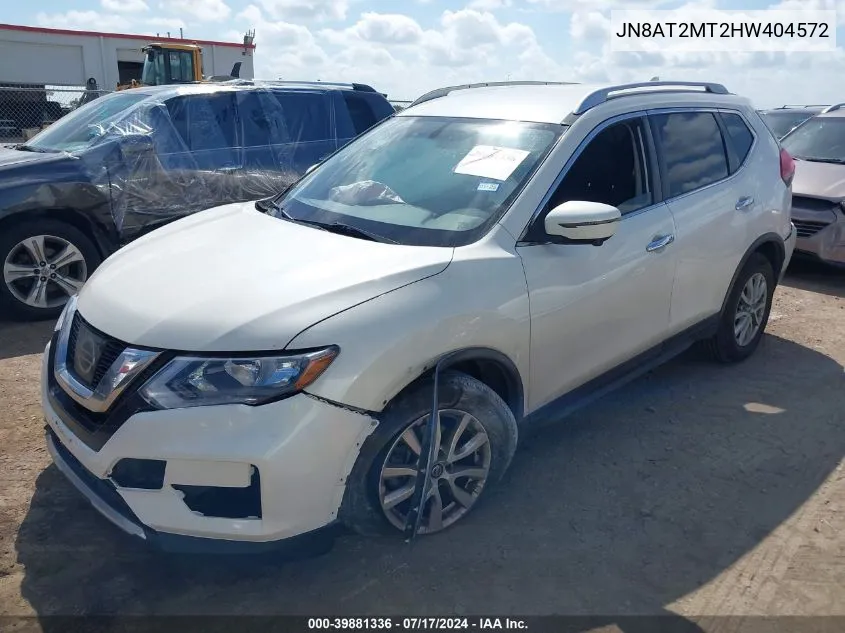 2017 Nissan Rogue Sv VIN: JN8AT2MT2HW404572 Lot: 39881336