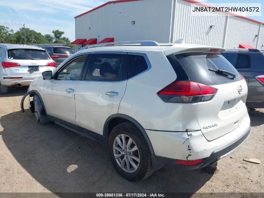 2017 Nissan Rogue Sv VIN: JN8AT2MT2HW404572 Lot: 39881336