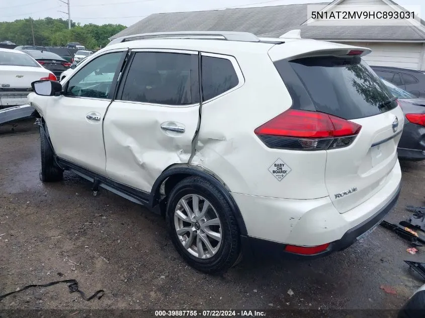 5N1AT2MV9HC893031 2017 Nissan Rogue Sv