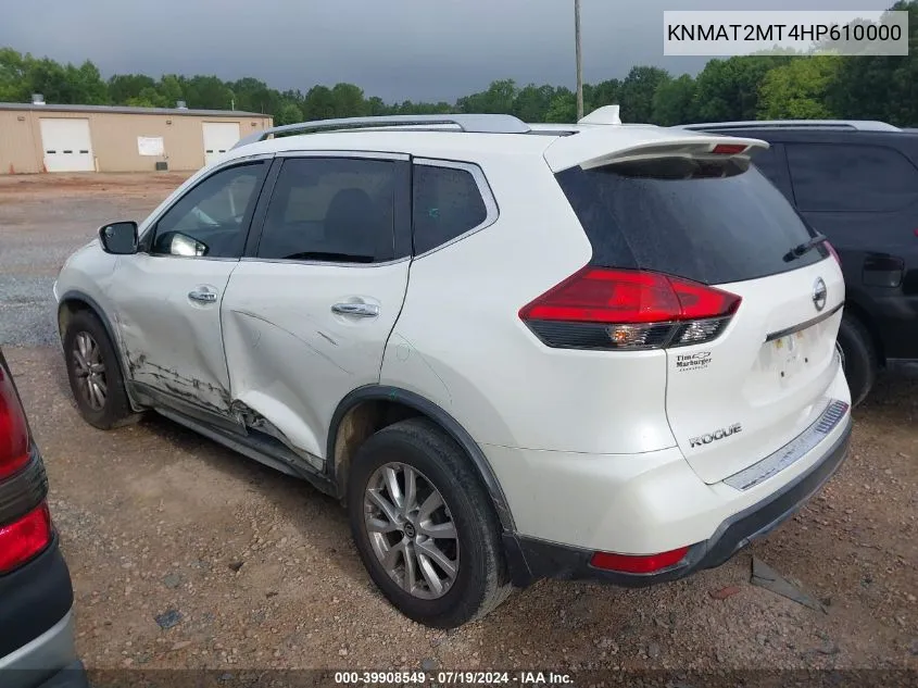 KNMAT2MT4HP610000 2017 Nissan Rogue Sv