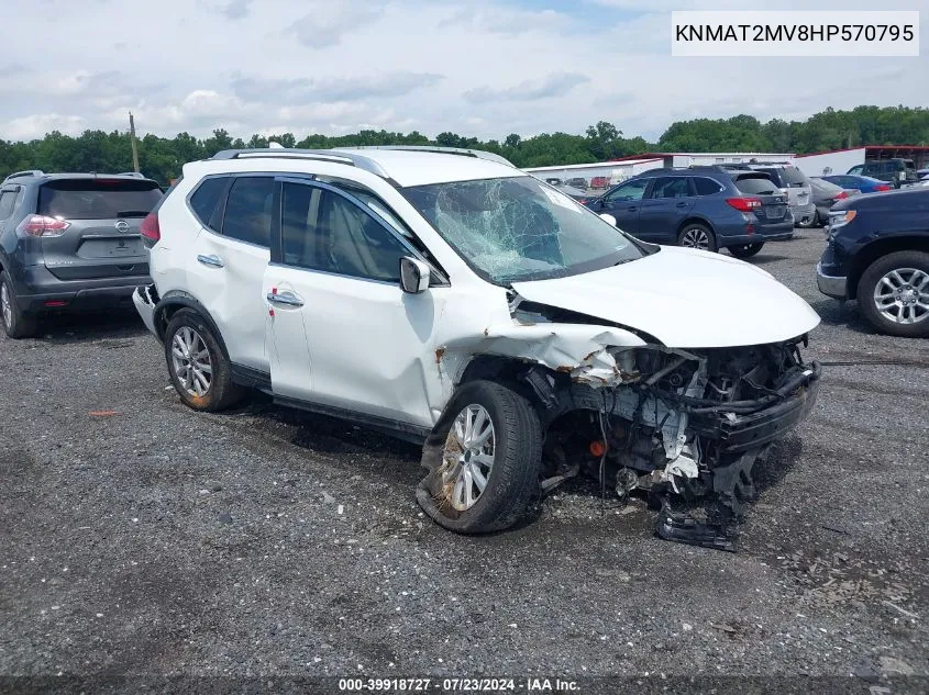 2017 Nissan Rogue Sv VIN: KNMAT2MV8HP570795 Lot: 39918727