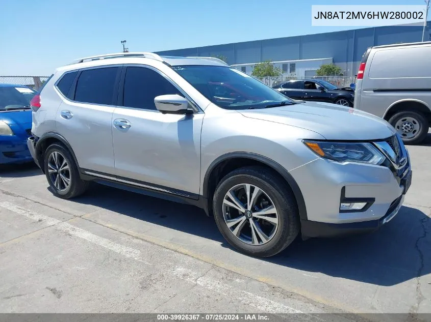 2017 Nissan Rogue Sl VIN: JN8AT2MV6HW280002 Lot: 39926367