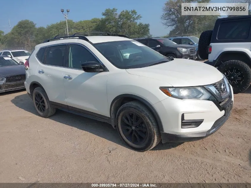 2017 Nissan Rogue Sv VIN: 5N1AT2MV3HC799856 Lot: 39935794