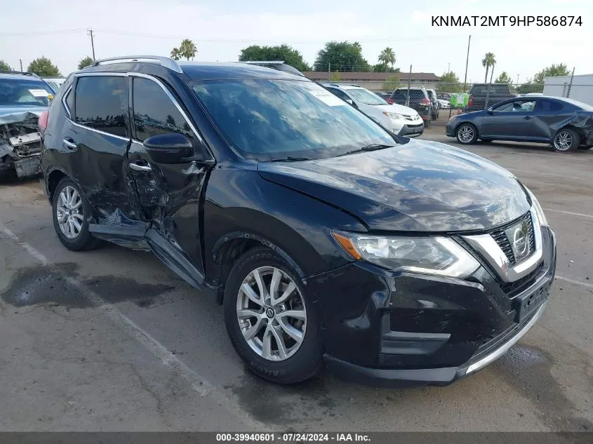 2017 Nissan Rogue Sv VIN: KNMAT2MT9HP586874 Lot: 39940601