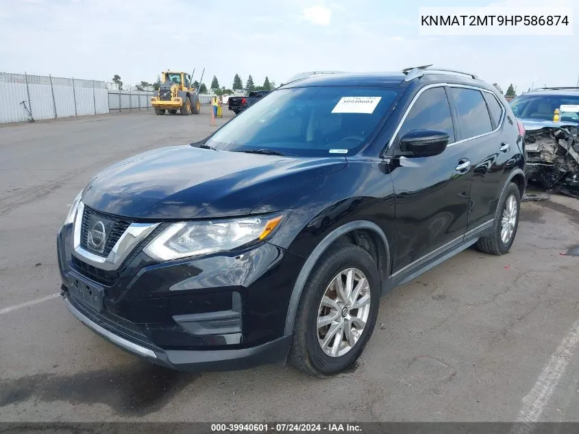 2017 Nissan Rogue Sv VIN: KNMAT2MT9HP586874 Lot: 39940601