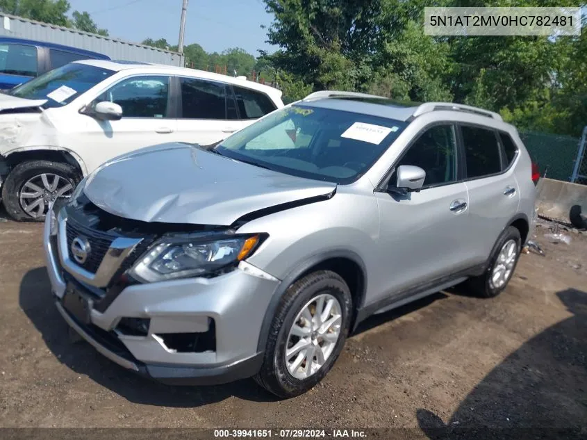 2017 Nissan Rogue Sv VIN: 5N1AT2MV0HC782481 Lot: 39941651