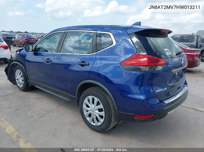 2017 Nissan Rogue S VIN: JN8AT2MV7HW013211 Lot: 39955187