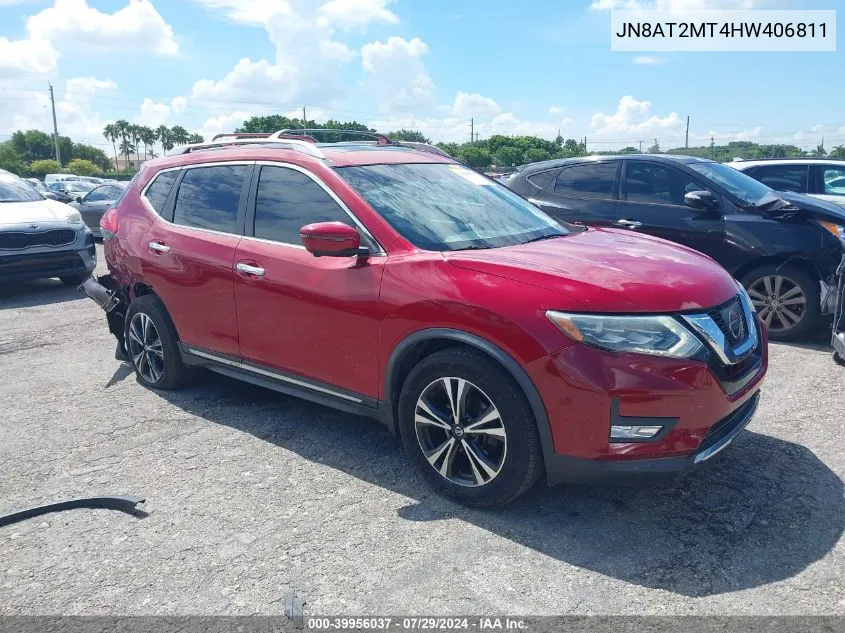 2017 Nissan Rogue Sl VIN: JN8AT2MT4HW406811 Lot: 39956037