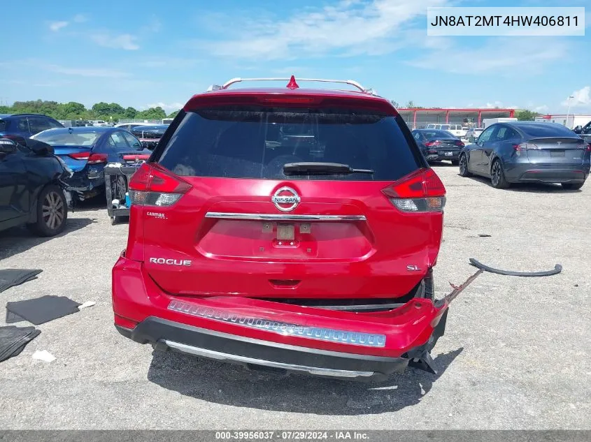 2017 Nissan Rogue Sl VIN: JN8AT2MT4HW406811 Lot: 39956037