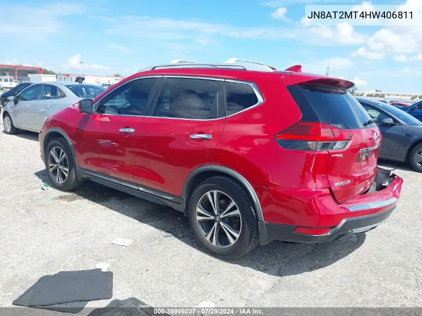 2017 Nissan Rogue Sl VIN: JN8AT2MT4HW406811 Lot: 39956037