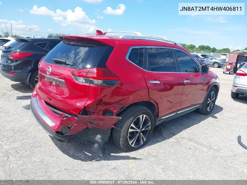 2017 Nissan Rogue Sl VIN: JN8AT2MT4HW406811 Lot: 39956037