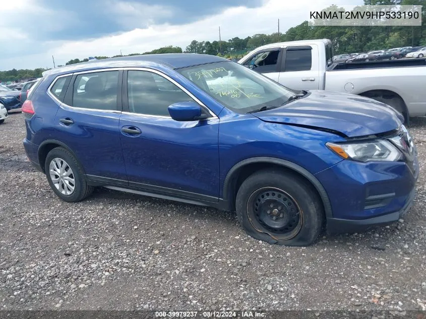 2017 Nissan Rogue S VIN: KNMAT2MV9HP533190 Lot: 39979237