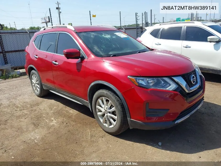 2017 Nissan Rogue Sv VIN: JN8AT2MT8HW389141 Lot: 39979506