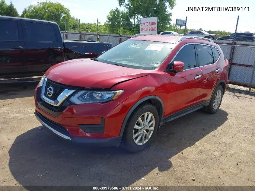 2017 Nissan Rogue Sv VIN: JN8AT2MT8HW389141 Lot: 39979506