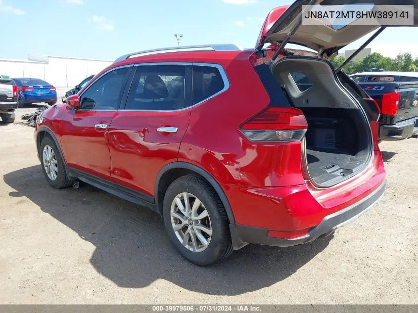 2017 Nissan Rogue Sv VIN: JN8AT2MT8HW389141 Lot: 39979506