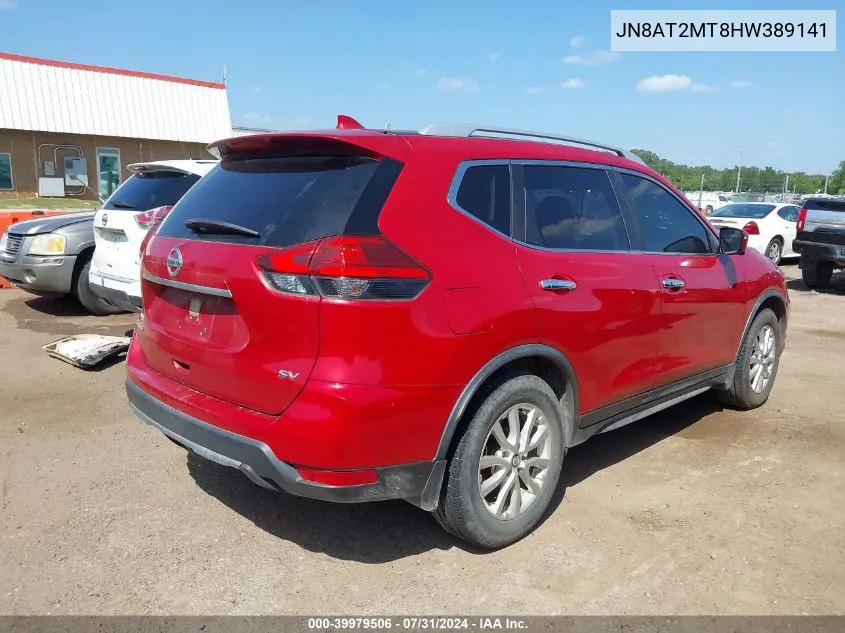 2017 Nissan Rogue Sv VIN: JN8AT2MT8HW389141 Lot: 39979506