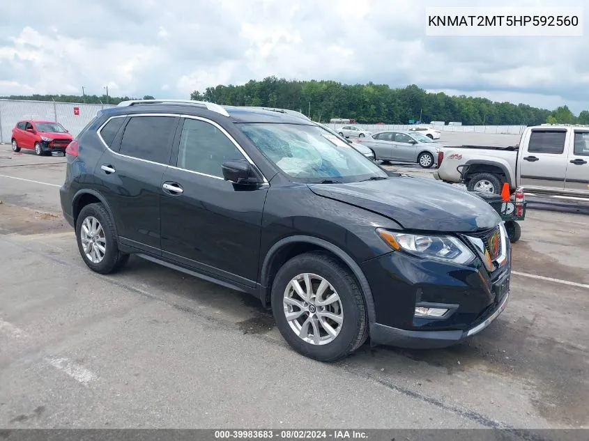 2017 Nissan Rogue Sv VIN: KNMAT2MT5HP592560 Lot: 39983683