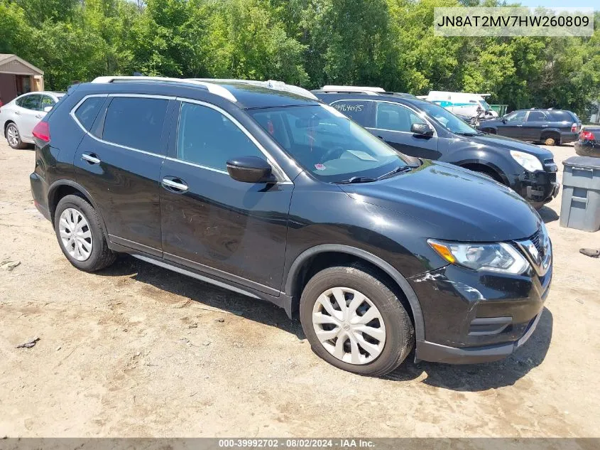 2017 Nissan Rogue S VIN: JN8AT2MV7HW260809 Lot: 39992702