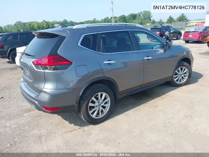 5N1AT2MV4HC778126 2017 Nissan Rogue Sv